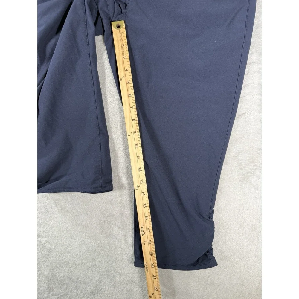 Eddie Bauer Capri Pants Women's 6 Blue Ruched Hem Cargo Hiking Outdoor 20